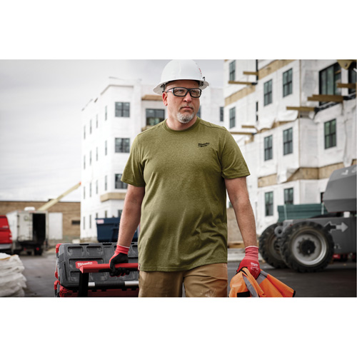 Hybrid Work Tee Shirt, Men's, Small, Green Air Extreme Inc.