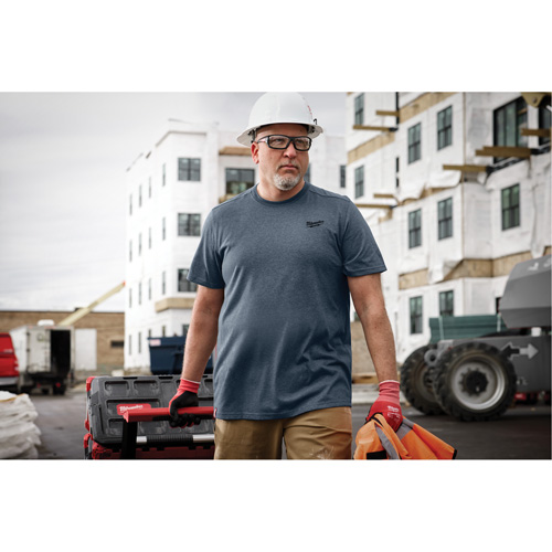 T-shirt de travail hybride, Hommes, Petit, Bleu Air Extreme Inc.