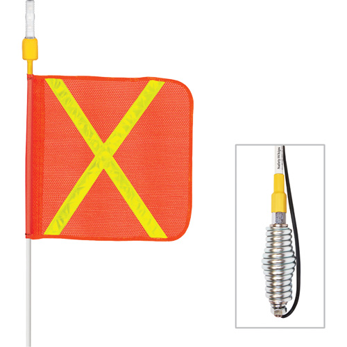Safety Whip&reg; All-Weather Super-Duty Warning Whips with Constant LED Light, Spring Mount, 3' High, Orange with Reflective Air Extreme Inc.