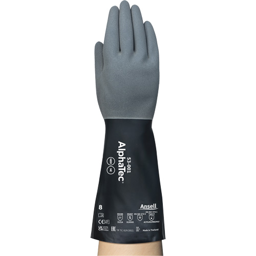 Gants r&eacute;sistants aux produits chimiques AlphaTec, Taille 7, 13" lo, N&eacute;opr&egrave;ne/Nitrile, Doublure en Nylon, 17 mils Air Extreme Inc.