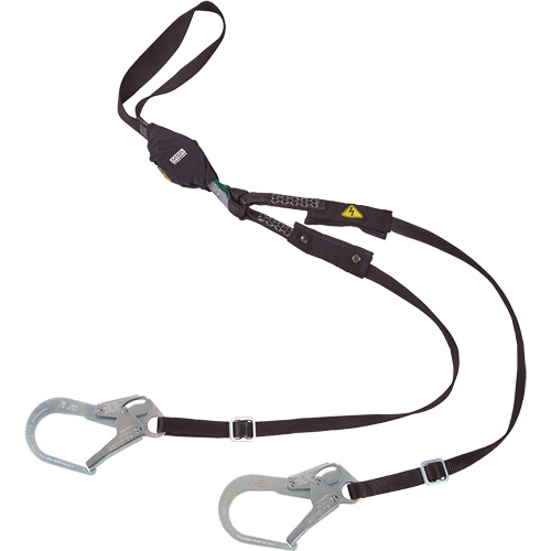 Longe utilitaire &agrave; amortisseur d'&eacute;nergie V-Series, 6', Point d'ancrage &agrave; Crochet d'armature, Crochet mousqueton aux jambes, Nylon Air Extreme Inc.