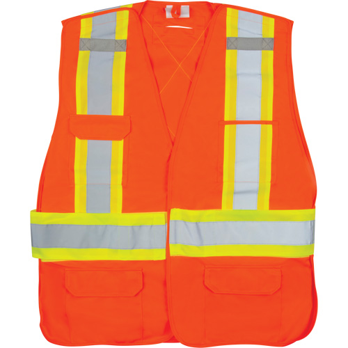 CSA-Compliant High-Visibility Surveyor Vest, High Visibility Orange, Medium, Polyester Air Extreme Inc.