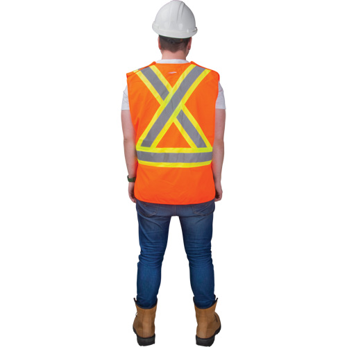 CSA-Compliant High-Visibility Surveyor Vest, High Visibility Orange, Medium, Polyester Air Extreme Inc.