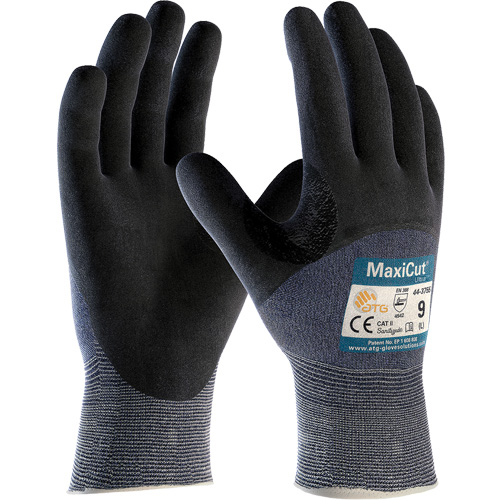 Gants r&eacute;sistants aux coupures en tricot sans couture ATG MaxiCut Ultra, Taille Grand, Calibre 15, Rev&ecirc;tement Nitrile, Enveloppe en Fil technique, ASTM ANSI niveau A3/EN 388 niveau 5/EN 388 niveau C Air Extreme Inc.