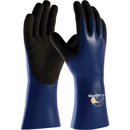 Gants r&eacute;sistant aux produits chimiques et aux coupures ATG MaxiDry Plus, Grand, R&ecirc;vetement Nitrile, Enveloppe en Nylon/&eacute;lasthanne Air Extreme Inc.