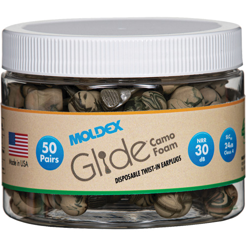 Glide&reg; Camo Foam Earplugs, Bulk - Canister Air Extreme Inc.