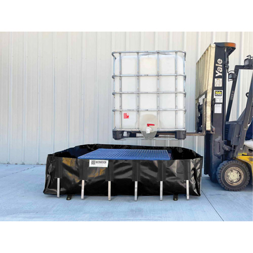Ultra-IBC Berm&reg; Spill Berm, 400 US gal. Capacity, 6' W x 6' L x 18" H, L-Bracket Air Extreme Inc.