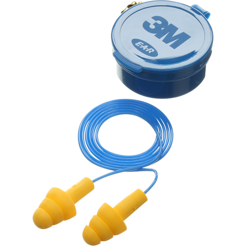 Bouchons d'oreilles pr&eacute;moul&eacute;s E-A-R Ultrafit, Avec cordon, Paire - Boîtier en plastique, 25 dB NRR, Taille unique Air Extreme Inc.