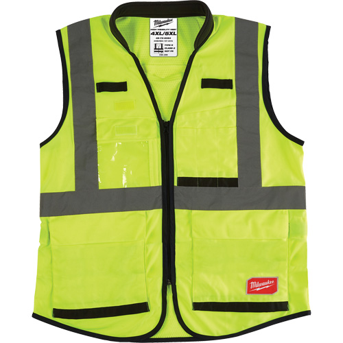 Performance Safety Vest, High Visibility Lime-Yellow, 4X-Large/5X-Large Air Extreme Inc.