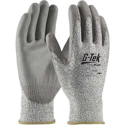 G-Tek&reg; PolyKor&reg; Cut-Resistant Glove, Size X-Small, 13 Gauge, Polyurethane Coated, Engineered Yarn Shell, ANSI/ISEA 105 Level 3 Air Extreme Inc.