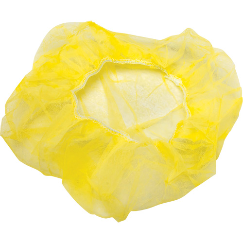 Bouffant Caps, Polypropylene, 24", Yellow Air Extreme Inc.