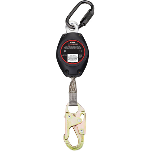 Dynamic Small Snap Hook Self-Retracting Lifeline, 11', Polyester, Swivel Air Extreme Inc.
