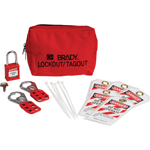 Lockout Tagout Kit with Nylon Safety Padlock in Pouch, Electrical Kit, 14 Components Air Extreme Inc.