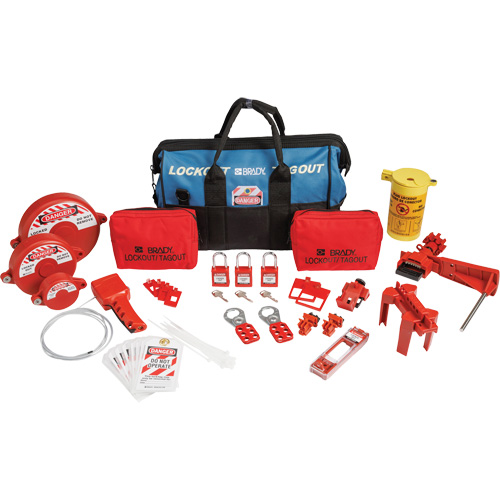 Lockout Tagout Kit with Nylon Safety Lockout Padlocks in Duffel Bag, Electrical/Valve Kit, 31 Components Air Extreme Inc.