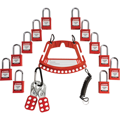 Lock & Tag Carrier with Keyed Different Nylon Safety Lockout Padlocks Air Extreme Inc.