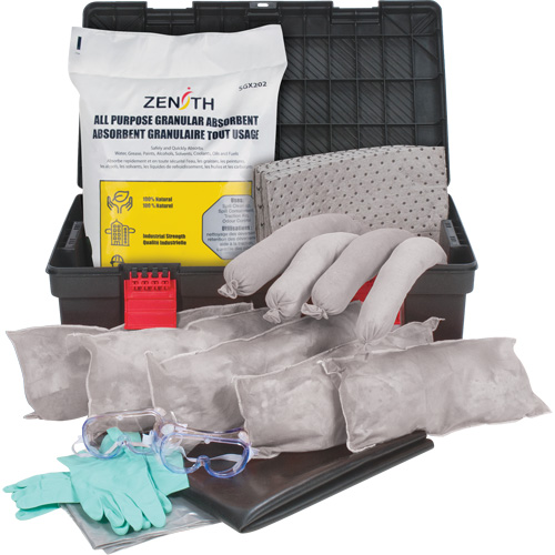 Trousses contre les d&eacute;versements dans une boîte &agrave; outils, Universel, Bac, Absorbance de 31 gal. US Air Extreme Inc.