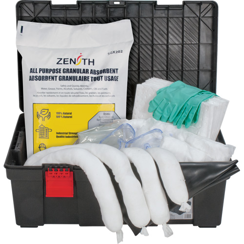 Trousses contre les d&eacute;versements dans une boîte &agrave; outils, Huile seulement, Bac, Absorbance de 31 gal. US Air Extreme Inc.