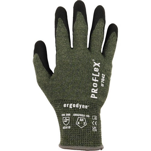 Gants r&eacute;sistant &agrave; la coupe Proflex 7042, Taille Petit, Calibre 18, Rev&ecirc;tement Nitrile, Enveloppe en Aramide, ASTM ANSI niveau A4/EN 388 niveau D Air Extreme Inc.