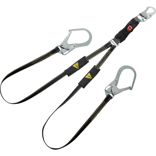 V-Series Welding Energy Absorbing Lanyard, 6', Rebar Hook Center, Snap Hook Leg Ends, Kevlar&reg;/Metal/Nylon Air Extreme Inc.
