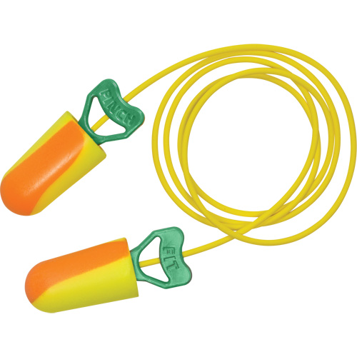 Bouchons d'oreilles biosourc&eacute;s PinchFit BioSoft, Vrac - Boîte, Avec cordon Air Extreme Inc.