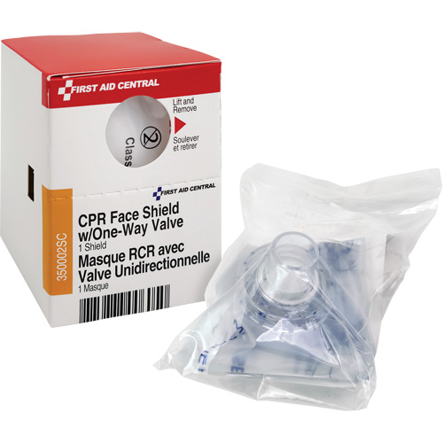 SmartCompliance&reg; Refill CPR Faceshield with One-Way Valve, Single Use Faceshield, Class 2 Air Extreme Inc.