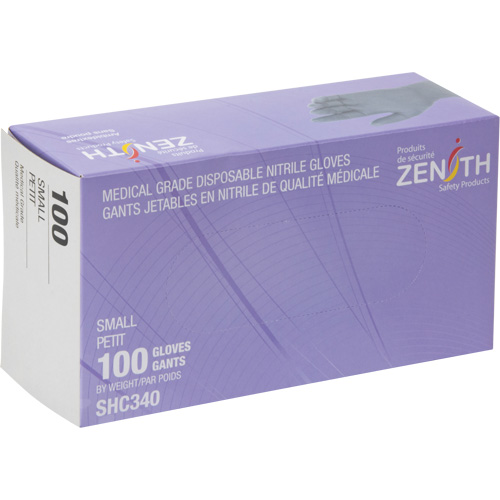 Gants jetables de calibre m&eacute;dical, Petit, Nitrile, 6 mils, Sans poudre, Noir, Classe 2 Air Extreme Inc.