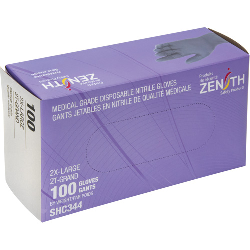 Medical Grade Disposable Gloves, 2X-Large, Nitrile, 6-mil, Powder-Free, Black, Class 2 Air Extreme Inc.