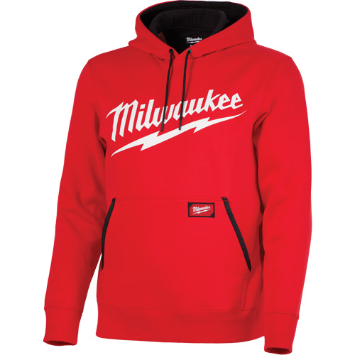 Chandail &agrave; capuchon de poids moyen avec logo Milwaukee, Hommes, Petit, Rouge Air Extreme Inc.