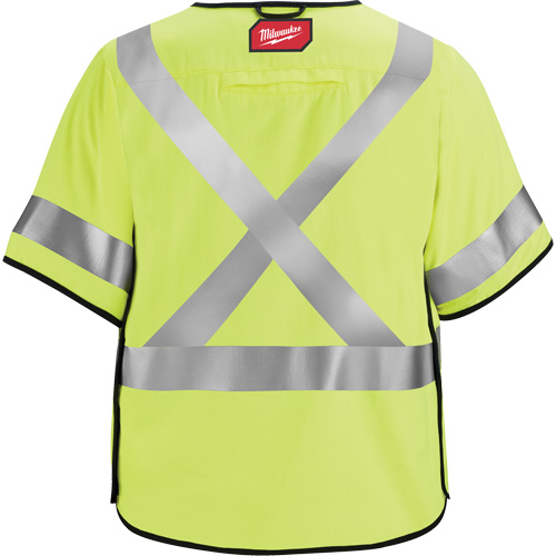 Breakaway Mesh Safety Vest, Black/High Visibility Lime-Yellow, Medium/Small Air Extreme Inc.