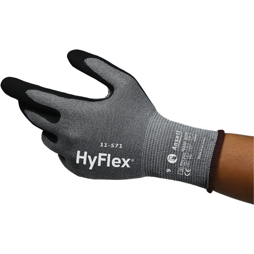 HyFlex&reg; 11-571 Cut-Resistant Gloves, Size 5, 15 Gauge, Nitrile Coated, Nylon/HPPE/Spandex Shell, ASTM ANSI Level A4/EN 388 Level D Air Extreme Inc.