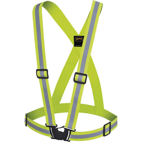 5497 Bretelles de s&eacute;curit&eacute;, Jaune lime haute visibilit&eacute;, Couleur r&eacute;fl&eacute;chissante Argent, Taille unique Air Extreme Inc.