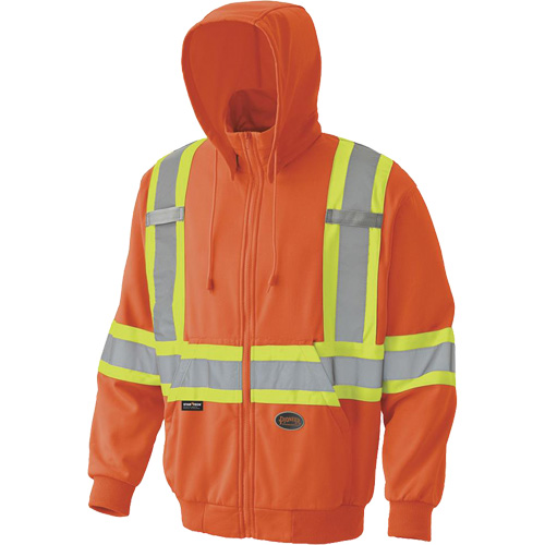 6940 Zip Style Hoodie, Small, High Visibility Orange Air Extreme Inc.