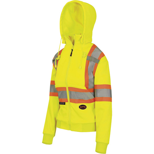 6925W Women's Zip Style Hoodie, X-Small, High Visibility Yellow Air Extreme Inc.