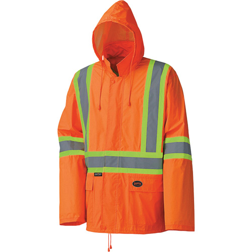 5598 Combinaison de pluie imperm&eacute;able et l&eacute;g&egrave;re, Polyester/PVC, Petit, Orange haute visibilit&eacute; Air Extreme Inc.