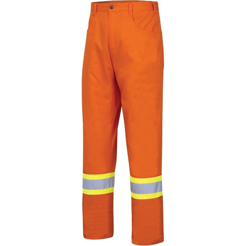 4461 Ultra-Cool Safety Pants, Cotton, 32, High Visibility Orange Air Extreme Inc.
