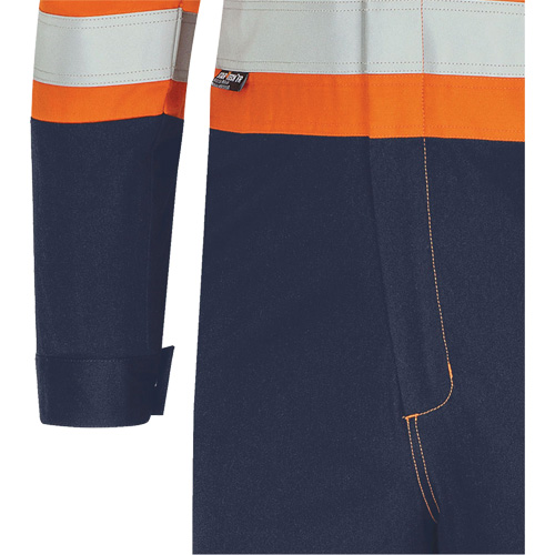 7702BB Combinaison de s&eacute;curit&eacute; FR-Tech 2 tons, Taille 36, Bleu marin/Orange, 10 cal/cm² Air Extreme Inc.