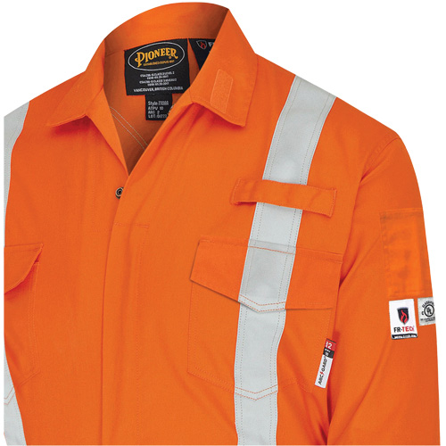 7702BB Combinaison de s&eacute;curit&eacute; FR-Tech 2 tons, Taille 36, Bleu marin/Orange, 10 cal/cm² Air Extreme Inc.