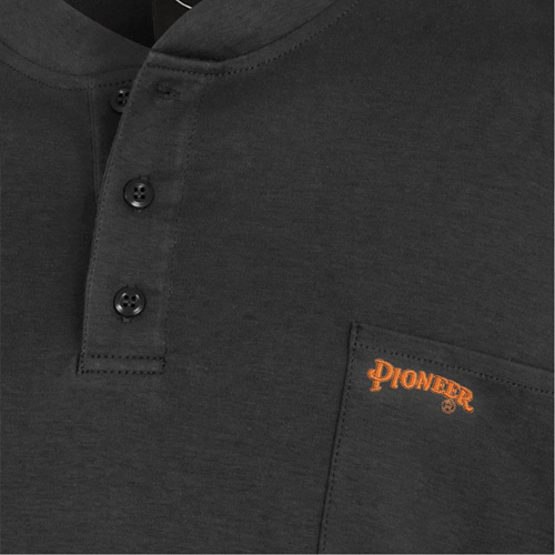 332 Chandail Henley en tricot interlock ignifuge, Petit, Noir Air Extreme Inc.