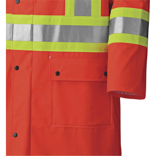 5896 Flame Resistant Waterproof Long Coat, Small, High Visibility Orange Air Extreme Inc.
