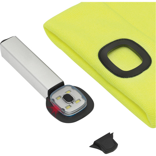 5676 Knit Toque with LED Headlight, Fleece Lining, One Size, High Visibility Yellow Air Extreme Inc.