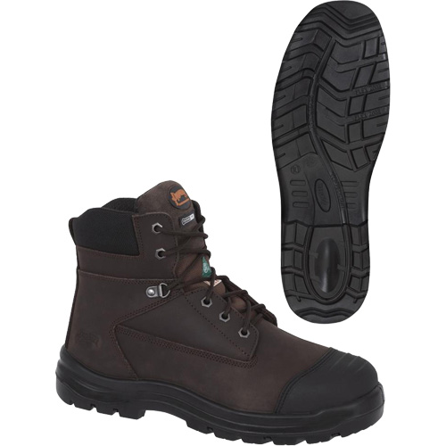 1026 Bottes de travail 6" marron, Cuir, Embout Acier, Taille 10 Air Extreme Inc.