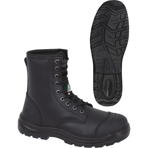 1027 Bottes de travail 8" noires, Cuir, Embout Acier, Taille 10 Air Extreme Inc.