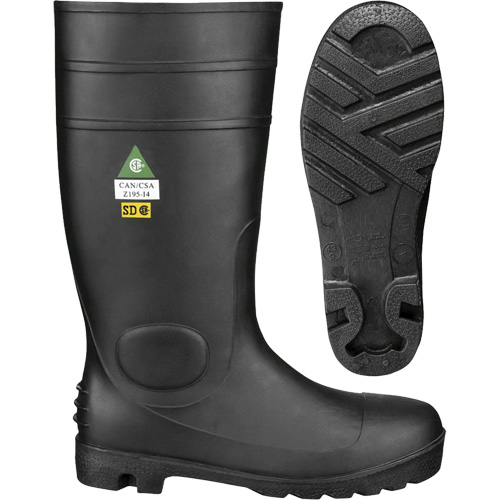 1022 Bottes de s&eacute;curit&eacute;, PVC, Embout Acier, Pointure 10, Semelle R&eacute;sistant aux perforations Air Extreme Inc.