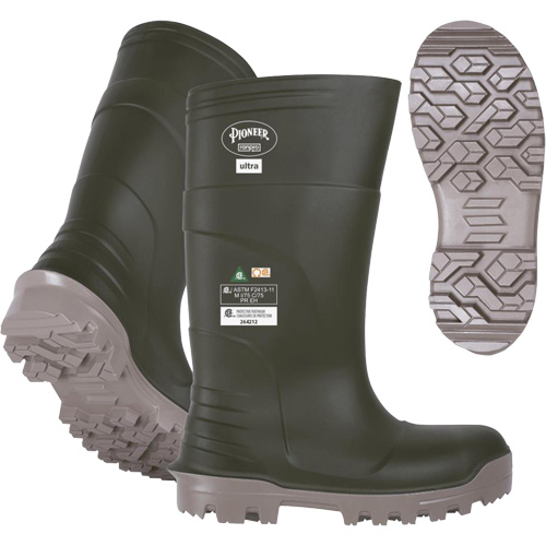 B105FUL.GR Pioneer Ultra Boots, Polyurethane, Steel/Composite Toe, Size 6, Puncture Resistant Sole Air Extreme Inc.