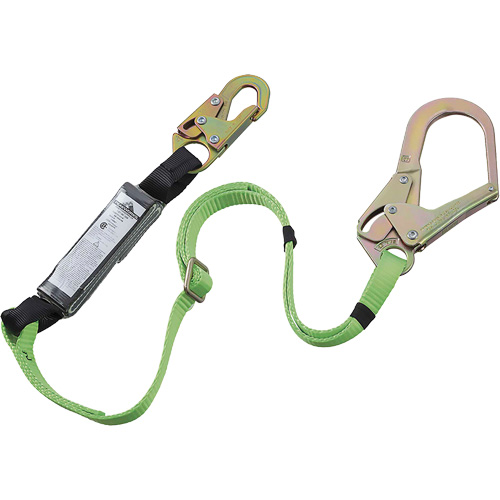 SA-5402-6A Shock Absorbing Lanyard, 6', Rebar Hook Center, Snap Hook Leg Ends, Polyester Air Extreme Inc.