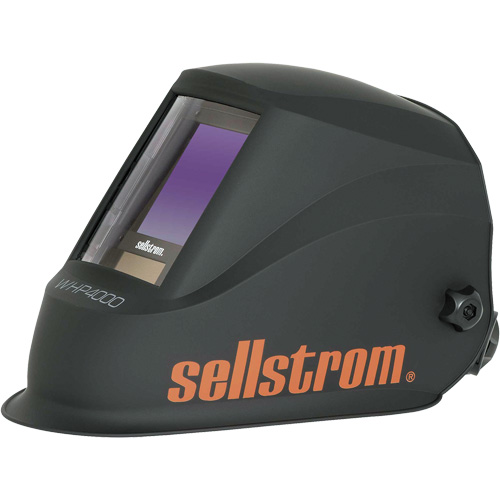 WHP4000 Premium Series ADF Welding Helmet with Extra-Large Blue Lens Technology, 3.94" L x 3.28" W View Area, Black/Orange Air Extreme Inc.