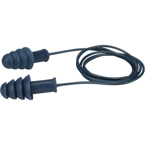 Bouchons doreilles en TPR d&eacute;tectables et r&eacute;utilisables, Avec cordon, Vrac - Boîte, 27 dB NRR, Taille unique Air Extreme Inc.