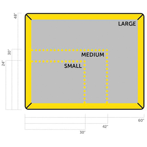 Medium Ultra-Filter Pad, 1.5 US Gal. Capacity, 3.5' W x 2.5' L x 3" H, Foam Wall Air Extreme Inc.
