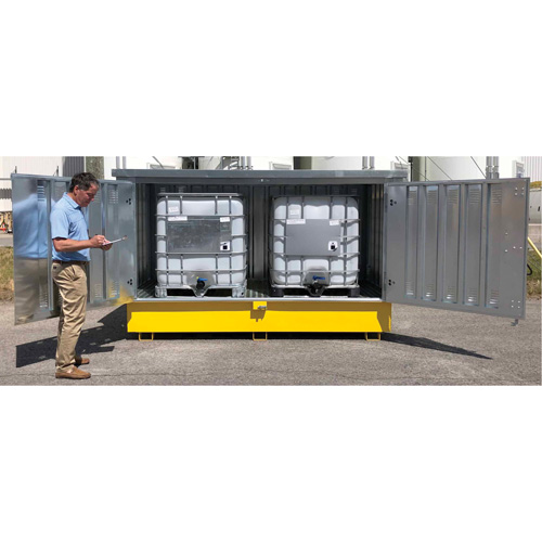 Ultra-Twin IBC en acier avec couvercle rigide, 123,4" lo x 73,4" la x 66,4" h, Capacit&eacute; de charge 12250 lb Air Extreme Inc.