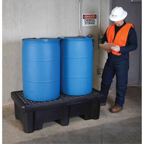 2-Drum Economy Ultra-Spill Pallet&reg;, 66 US gal. Spill Capacity, 53" x 29" x 16.5" Air Extreme Inc.